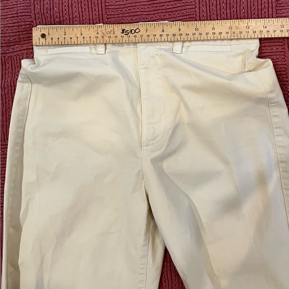 GAP Cream / soft yellow Wide Leg high rise stride ankle Pants - Picture 2 of 16